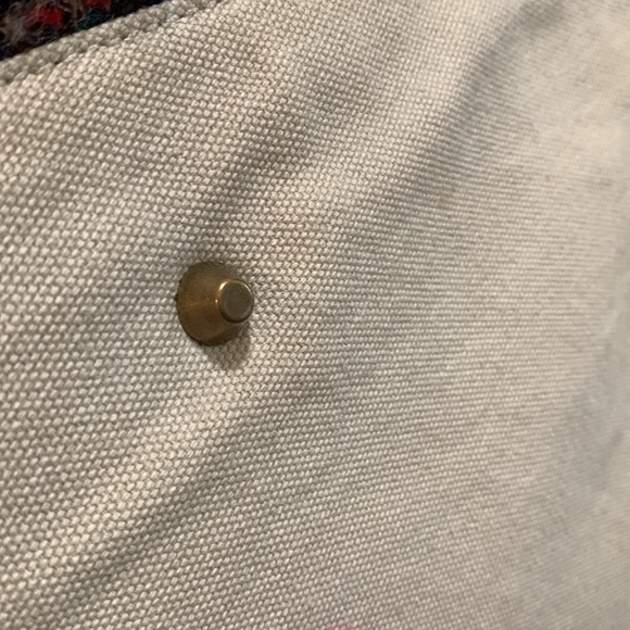 Deux Lux anthropology wool sequins weekender duffel travel bag short handles - Picture 13 of 13